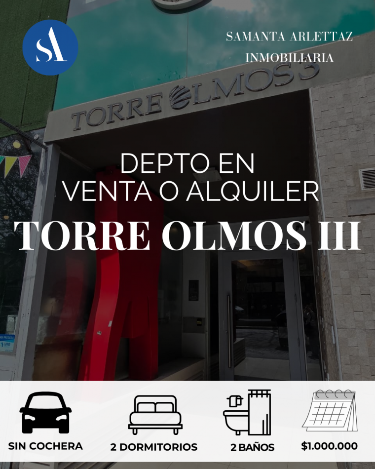 DEPTO EN VENTA- TORRE OLMOS III